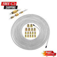 Upgraded 25 Ft 316 Brake Line Tubing Kit 2025 New Stainless Brake Silver