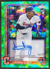 2025 Topps Chrome Sapphire Angel Martinez Rookie Auto Green Refractor /99 RC BH5