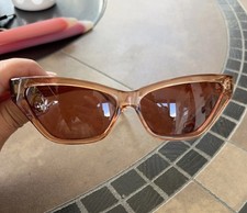 Kendall Kylie Emma Cat Eye Sunglasses Shiny Butterscotch/Brown KK5109 708