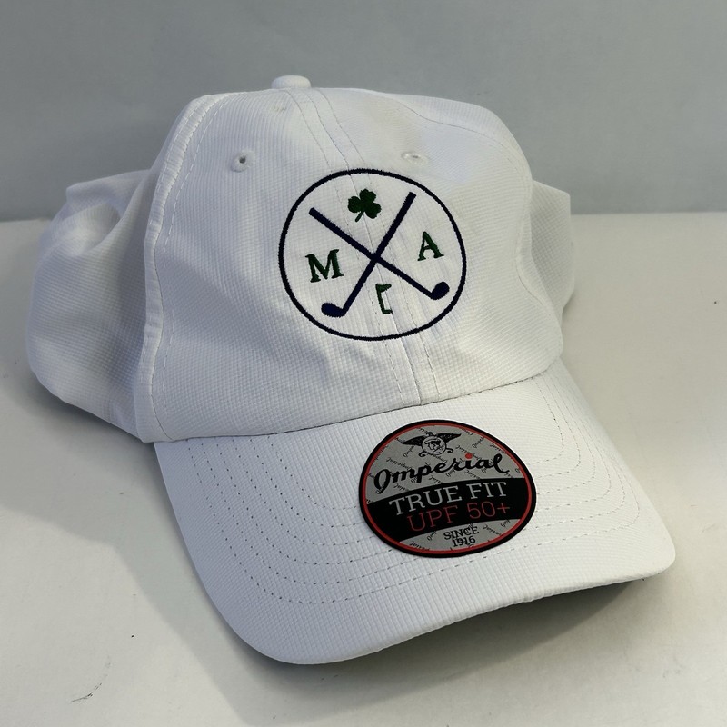 White Imperial Golf Country Club M A Hat Adjustable Cap Some Wear Possible