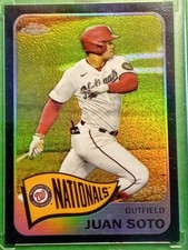 2021 Topps Heritage Chrome 1965 redux Juan Soto black parallel #'d 01/25