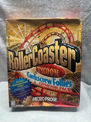 RollerCoaster Tycoon: Corkscrew Follies New Sealed Big Box PC Computer Game