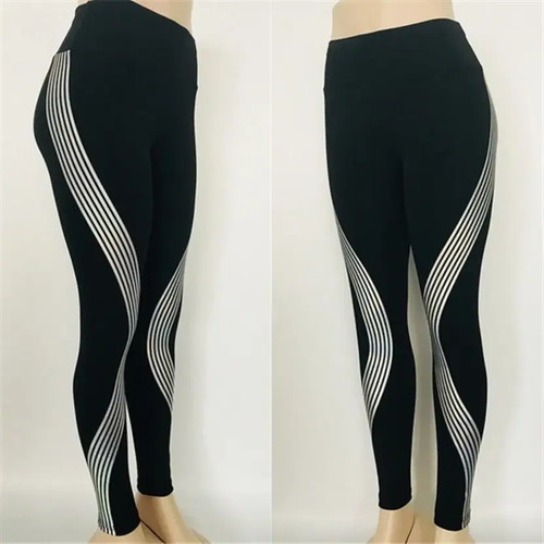 Dancer Stage Leggings with White Side Stripes (New)