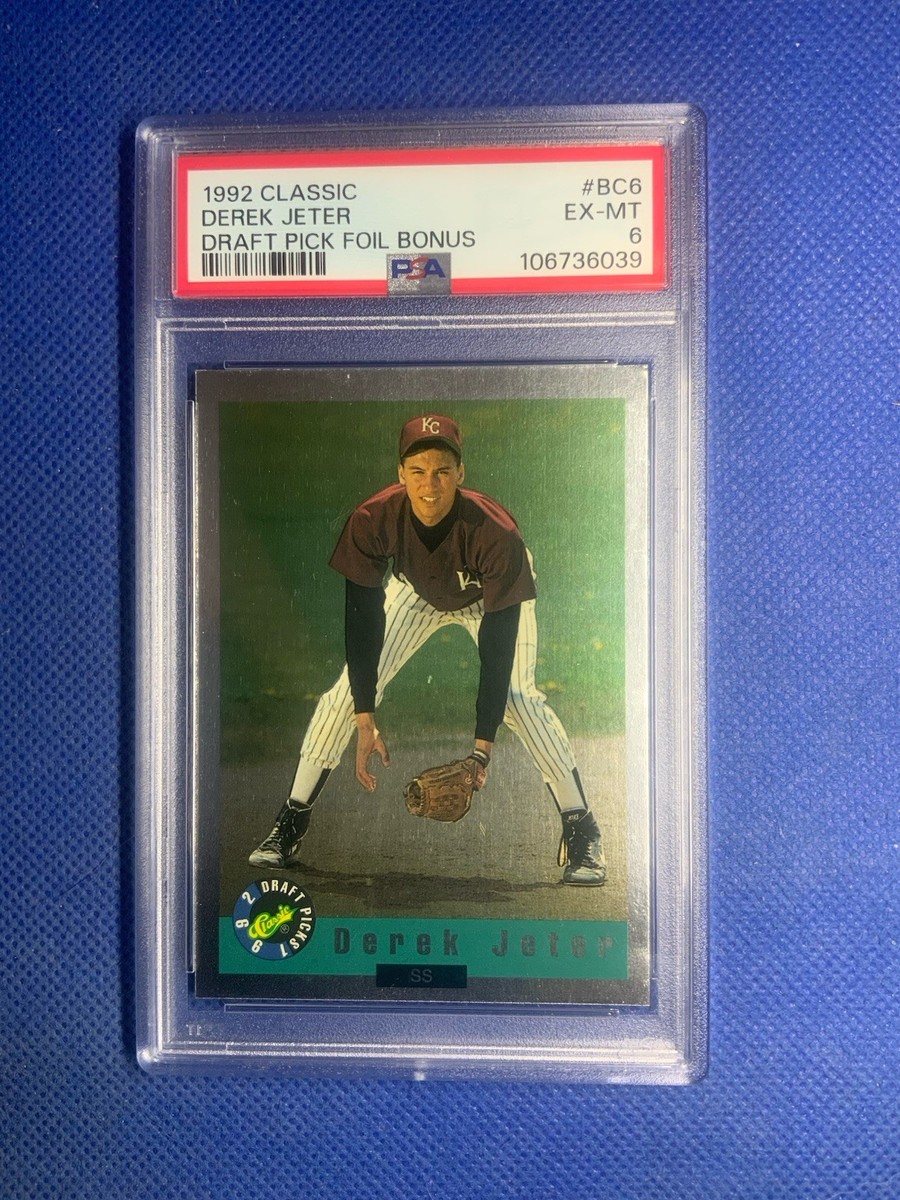 derek jeter rookie card graded Amazon.com: 1992 Classic Four Sport #231 Derek Jeter Rookie Card Graded BCCG 10 : Collectibles & Fine Art