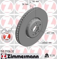 Zimmermann Bremsscheibe 150.2936.32