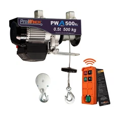 Prowinch 1/2 ton 1100 lb 220V Electric Wire Rope Hoist 38 ft. H1 Duty Wireless