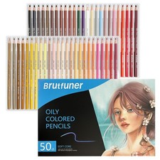 50 Skin Tone Colored Pencils for Adult Coloring Pencils, Oil Based Soft Core ...
