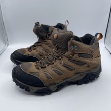 Merrell Men  s Moab Waterproof Hiking Boots Sz 11.5 Mid Trail Shoe Earth J88623