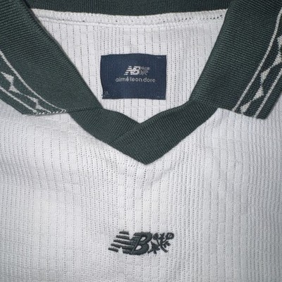 ウェア ALD Banco De Leon Soccer Jersey M ALD Aimé Leon Dore New Balance NB NBRC56 Soccer Jersey White Green