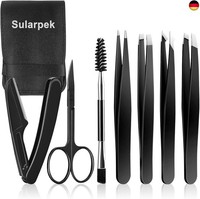 Sularpek Pinzetten Set 7 StüCk, Augenbrauen Pinzette PräZision Edelstahl V