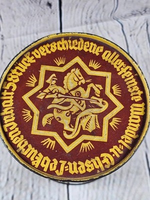 Vintage Haeberlein-Metzger Nurnberg Germany Lebkuchen Tin St George Dragon Star