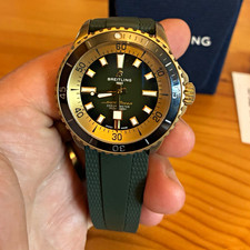 Breitling Superocean Automatic 42 N17375 Bronze Case Black Dial Green Rubber