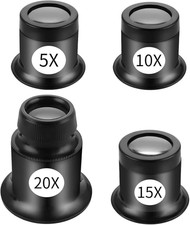 Monocolo Orologiaio Con Lente Di Ingrandimento - Kit Orologiaio Professionale, S