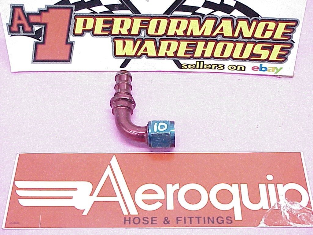 Aeroquip 10 AN 90° Push on Hose End Fitting NASCAR 34 eBay