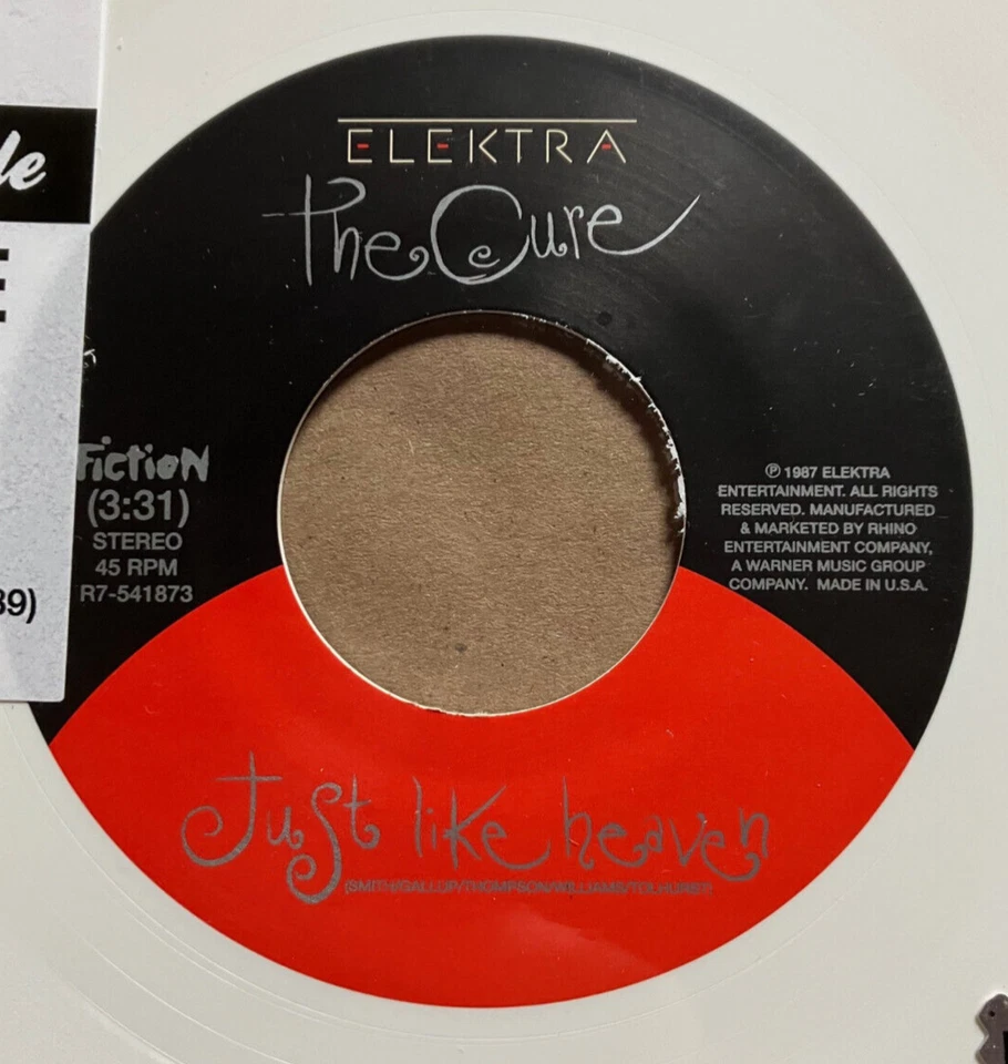 THE CURE / DINOSAUR JR. Just Like Heaven 7” White Vinyl RSD 2014 J Mascis NEW - Image 4 of 4