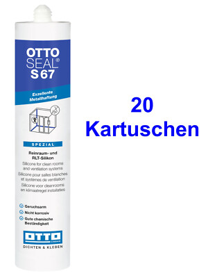 OTTOSEAL S67 20x310ml Reinraum- und RLT-Silikon geruchsarme Abdichtung Verfugung