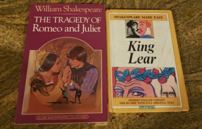 2 VTG BOOKS ,KING LEAR (1986),THE TRAGEDY OF THE ROMEO AND JULIET (1992)
