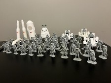 Lot of 50 Vintage 2  Plastic Astronaut Figures, Space Shuttle, Rockets, Rovers