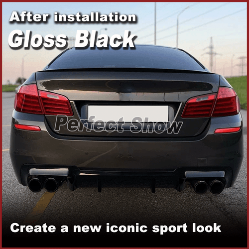Glanz Schwarz Heckdiffusor Spoiler Diffusor Passt Für BMW 5er F10 M-Paket 12-16 - Bild 3 von 11