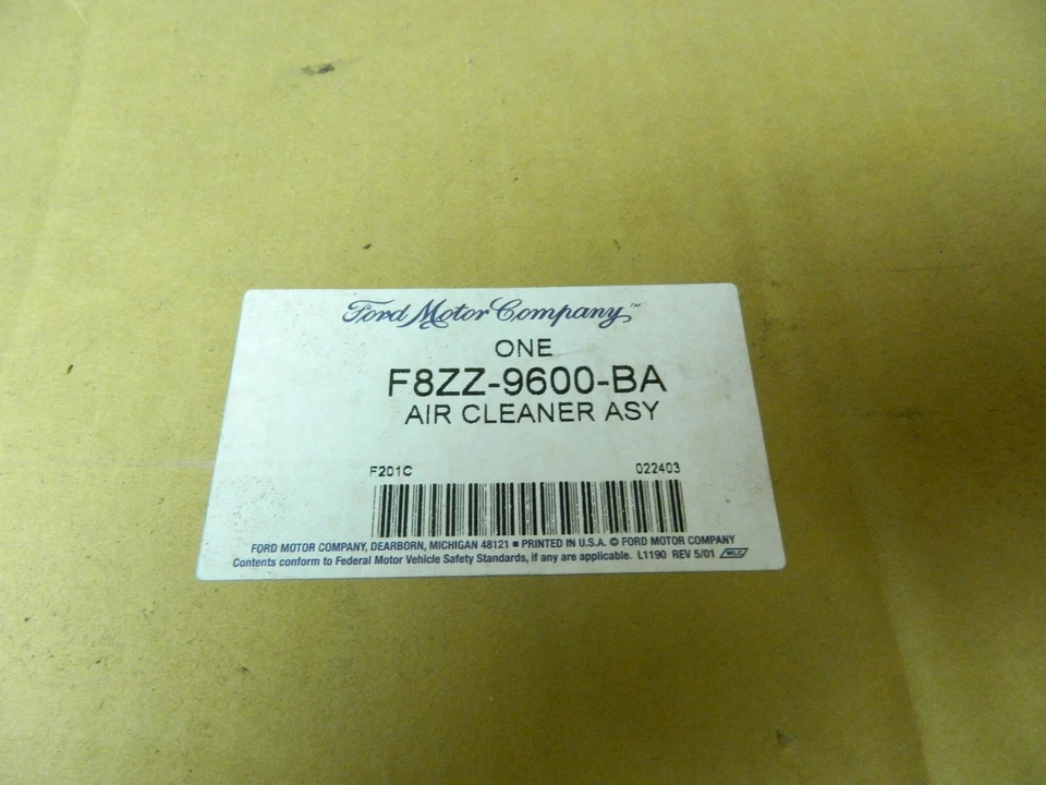 全新 原始设备制造商 1998 福特野马 3.8L V6 空气过滤器 清洁器总成 F8Z9600BA — 第 4/4 张图片