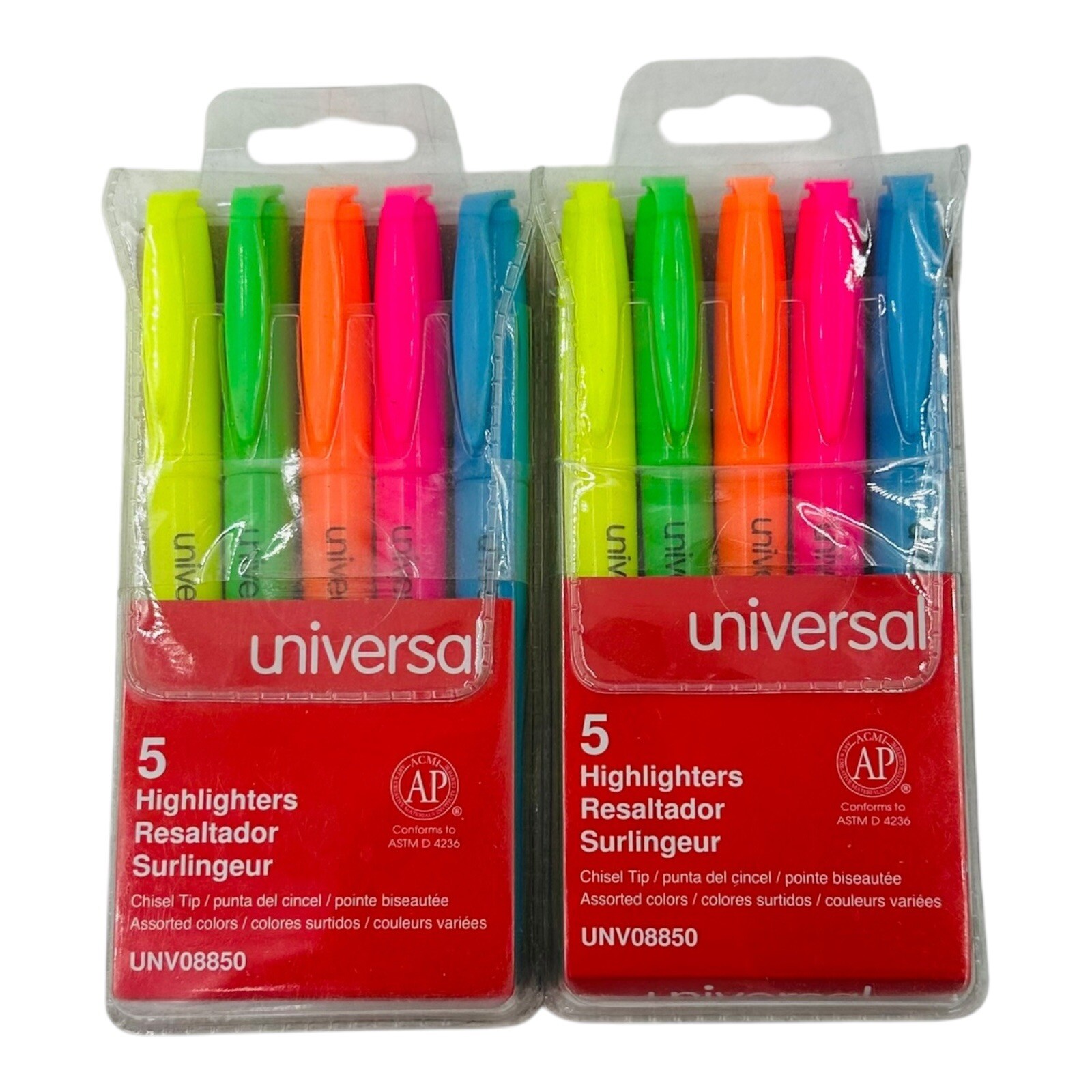 S Universal Chisel Tip Assorted Color Highlighters
