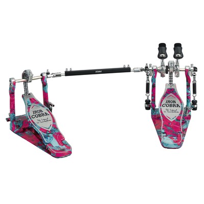 Fußmaschine Tama Iron Cobra HP900PWMCS Coral Swirl Power Glide Double Pedal