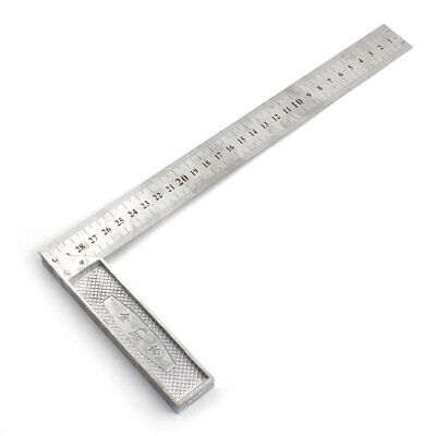 90 Degree 0-30cm 12 inch Measuring Metal Metric Angle Square Ruler