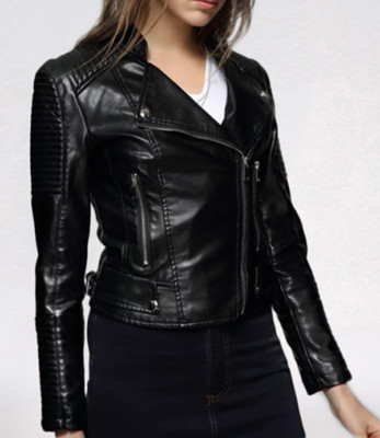 Damen Echt Lammleder Leder Motorrad Slim Fit Designer Damen Biker Jacke