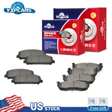 Front and Rear Ceramic Disc Brake Pads Kit For Infiniti QX56 Nissan Armada Titan