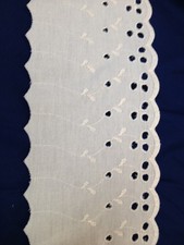 10 yards embroidered eyelet Lace OFF White 4 1/2" wide Trim Sewing