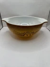 Vintage Pyrex Old Orchard 2.5 qt Mixing Bowl 443 Brown Dish 9 in Cinderella