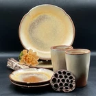 Frankoma Plainsman Desert Gold Dinner Bread Plates Tumblers VTG SET OF 6 Pcs.*