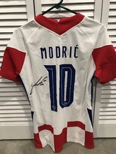LUKA MODRIC MATCH GAME WORN AUTOGRAPH SIGNED CROATIA NATIONAL TEAM JERSEY SHIRT