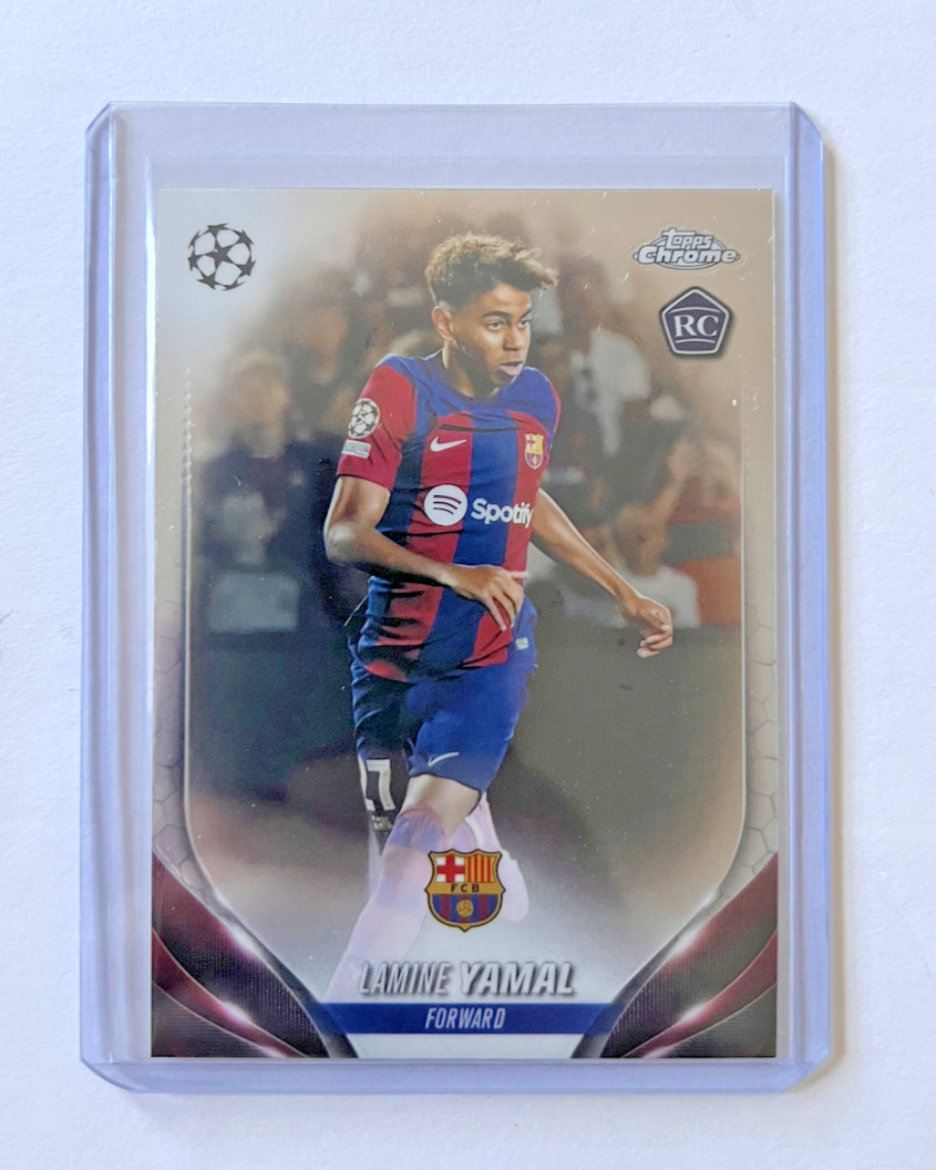2024 Topps Chrome UEFA Club Competitions #64 Lamine Yamal RC 2024 Topps Chrome UEFA Club Competitions #64 Lamine Yamal RC