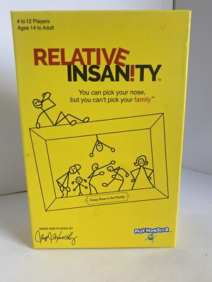 Relative Insanity Party Game About Crazy Relatives by Jeff Foxworthy - Brand New
