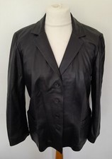 Minuet - Soft Real Leather Jacket Black Size 16
