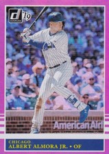 2019 DONRUSS PINK HOLO VARIATIONS PARALLELS ALBERT ALMORA JR. CHICAGO CUBS B4773