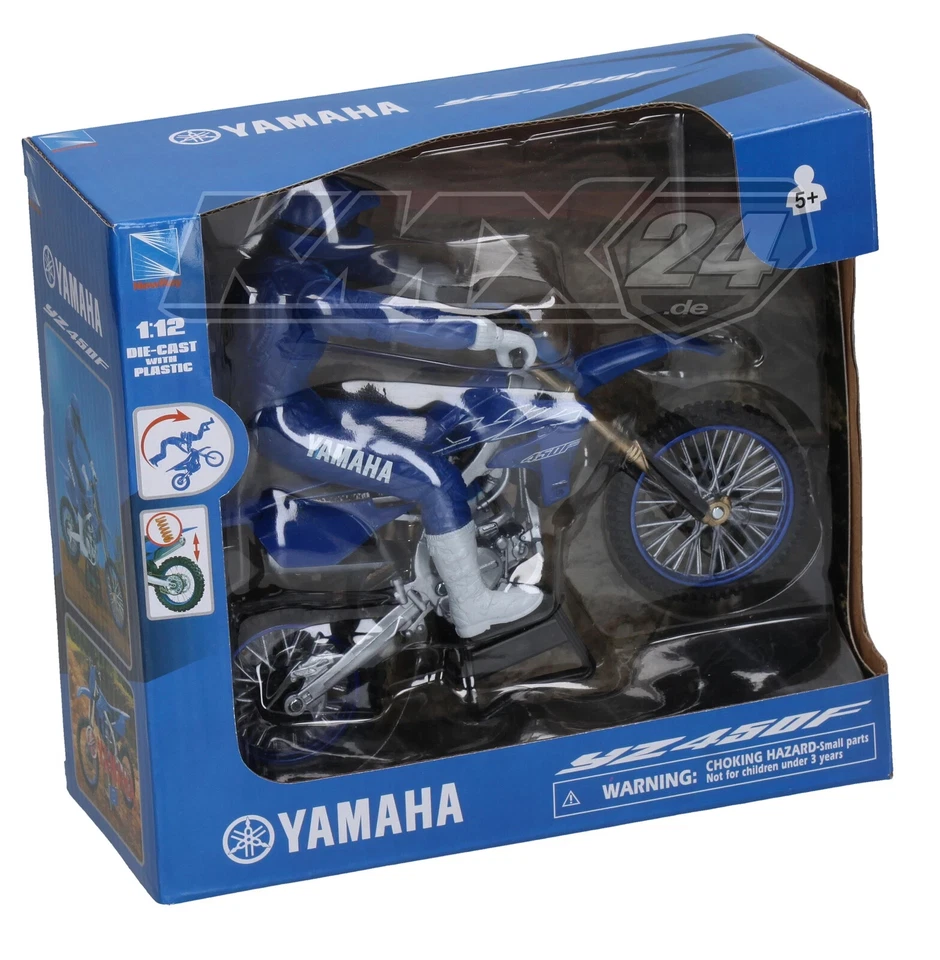Motocross Toy Model with Motocross Rider YAMAHA new ray 1:12 scale - Image 3 of 4