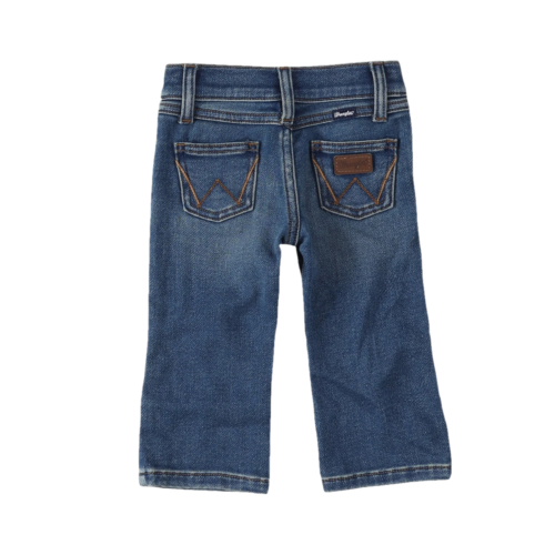 Wrangler Baby Boy's Slim Fit Blue Denim Bootcut Jeans 112336776 - Afbeelding 1 van 20