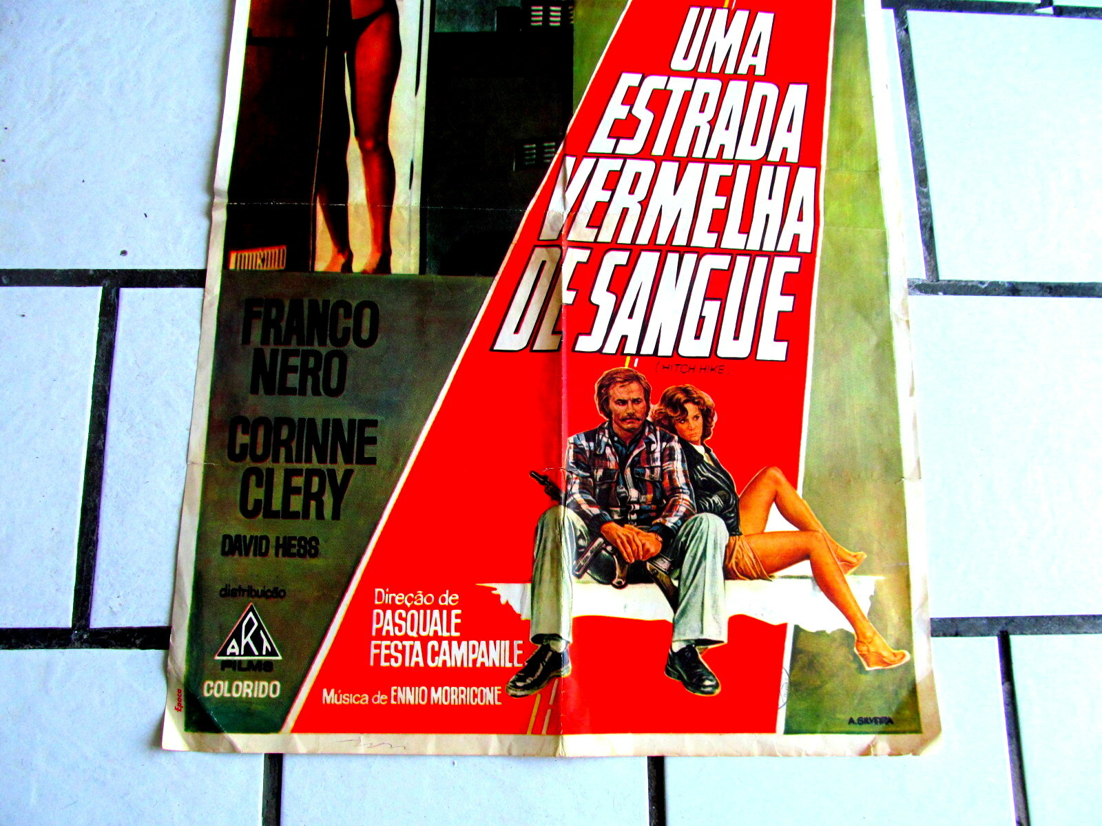 HITCH HIKE 1977 FRANCO NERO DJANGO CORINNE CLERY POSTER MORRICONE Death