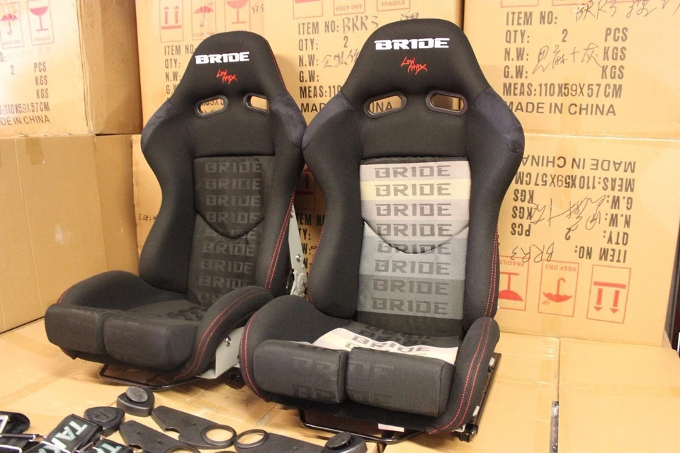 1x Bride Stradia Fiberglass Grey/Black Gradient, ADR apprv Car Racing Sport seat - Image 3 of 4