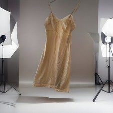 Vanity Fair Beige Full Slip- Vintage Vanity Fair Lace Full Slip