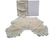 Set Centrini 3pz Rettangolare Ovale Punta Centro Tavola Runner Pizzo Valencienne