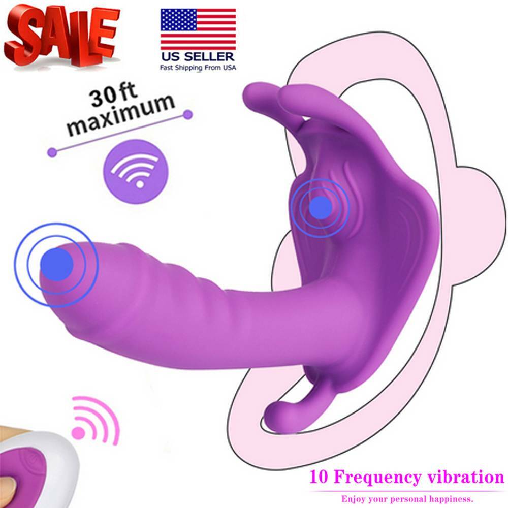 Butterfly Wearable Dildo Vibrator Women Masturbator Panties Clit Remote Sex  Toy | eBay