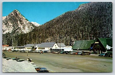 Cascade Range WA~Panorama Snoqualmie Summit In Winter~Vintage Postcard