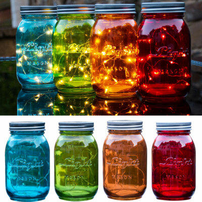 LED Einmach-Glas Lichterkette Deckel-Einsatz Deko-Licht Tisch Leuchte Landhaus