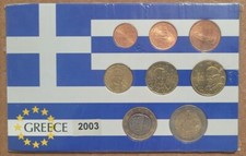 2003 GREECE EURO SET 1 CENT TO 2 EUROS ISLANDS OF THE DODECANESE 8 COINS €3.88