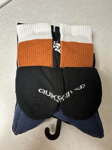 Men's Quiksilver Crew Socks 5 Pair Show Size 6-12 NWT - Picture 4 of 7