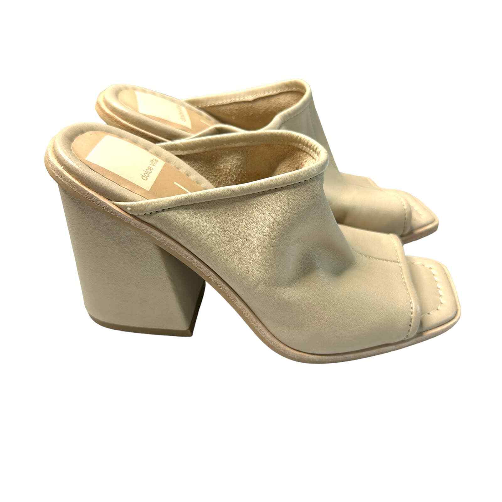 Dolce Vita Beige Cream Mules Heels 6 | eBay