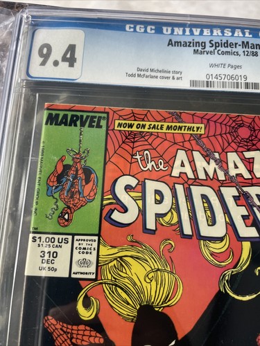 Amazing Spiderman #310 - Marvel 1989 Copper Age Issue - CGC NM+ 9.6 BROKEN COVER - Picture 2 of 12